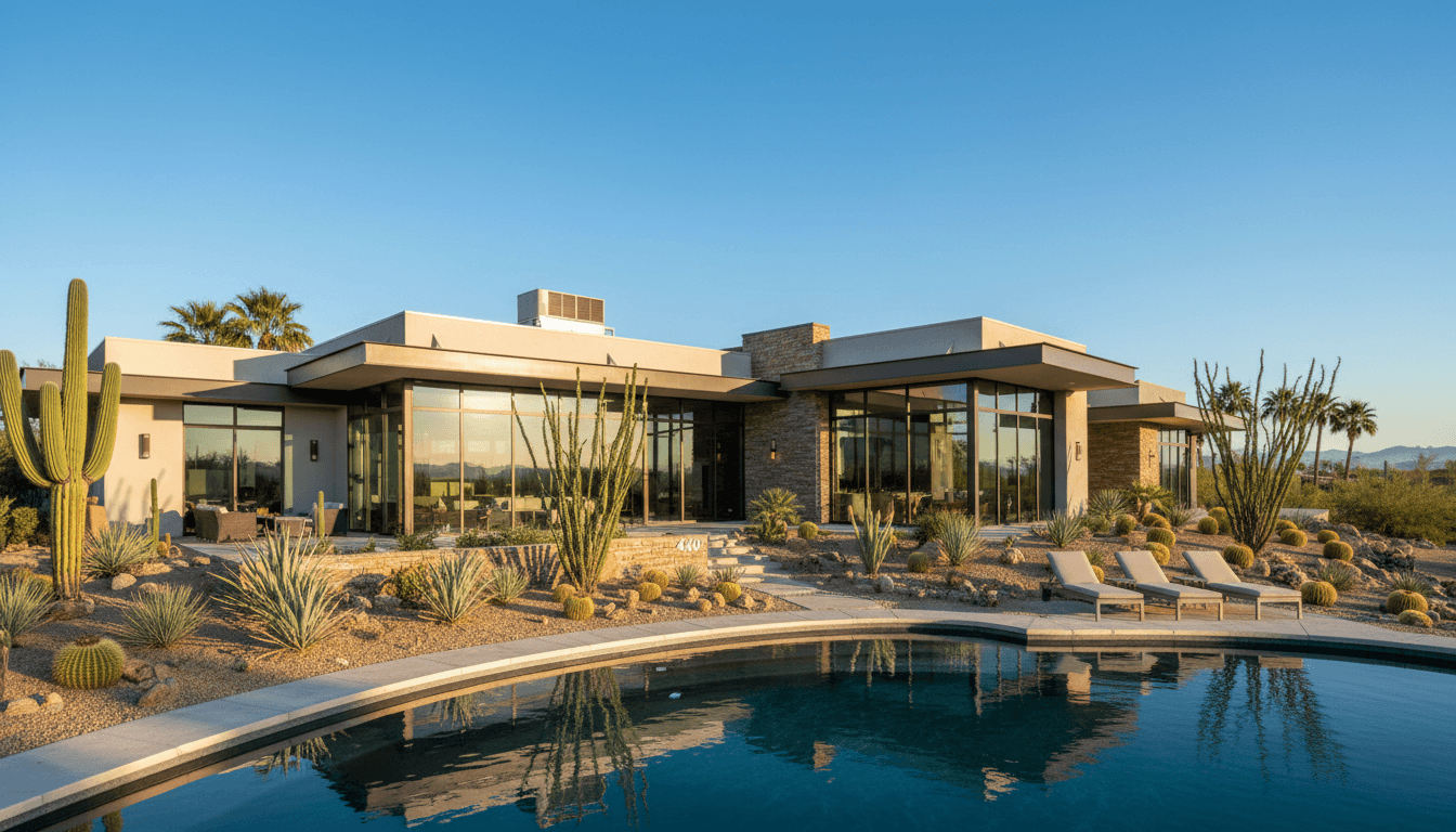 Modern Phoenix home with professional HVAC services